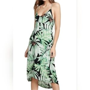 NEW Chaser Tropical Green Leaf Dress